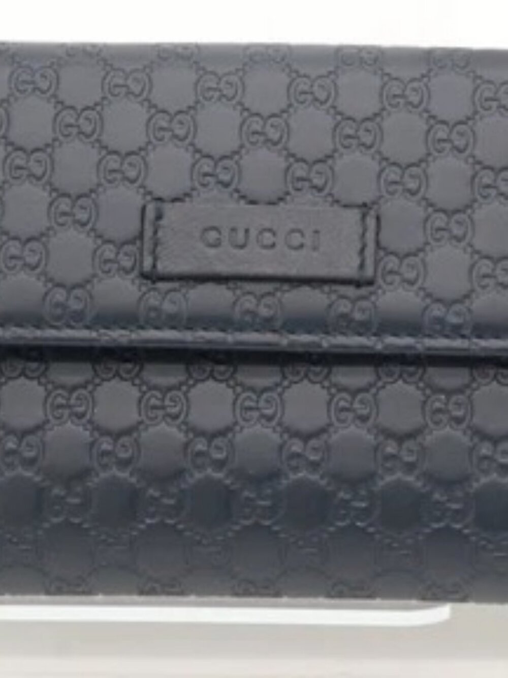 Gucci Microguccissima Continental Flap Wallet - Navy (449393)